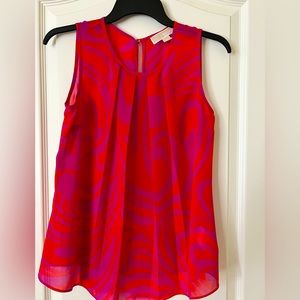 Pink and red floral top